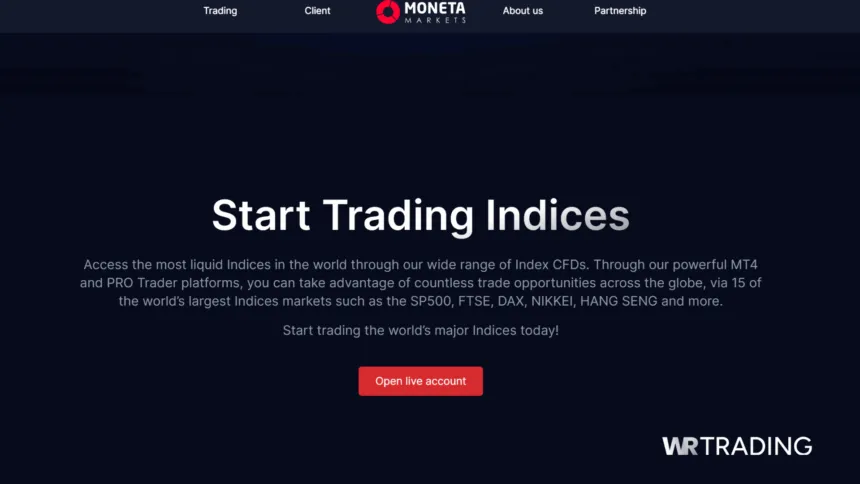 Moneta Markets Best Trading Broker for Indices