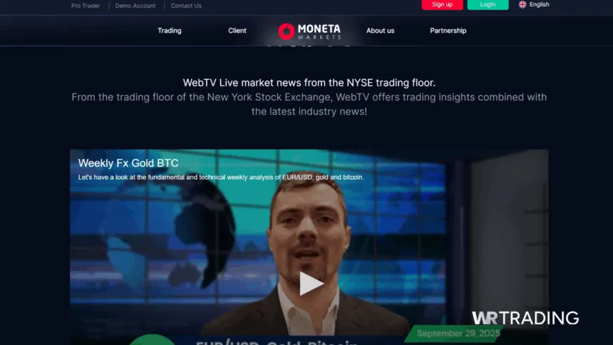 News Trading with Moneta Markets news