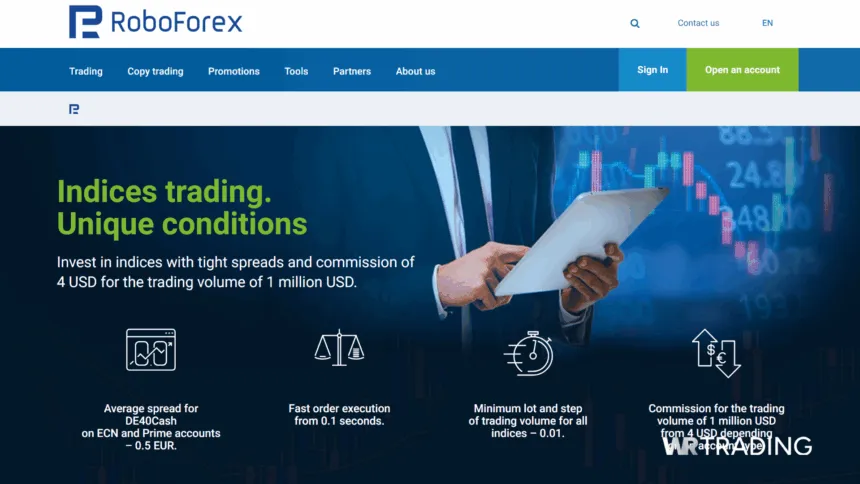RoboForex Best Trading Broker for Indices