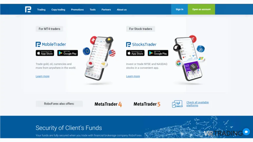 RoboForex Mobile Trading for Traders