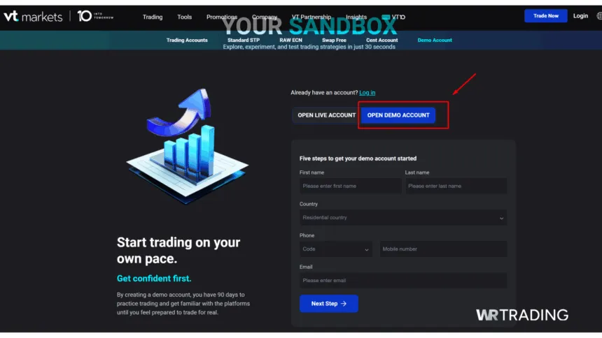 VT Markets MetaTrader 5 Demo Account Sign Up