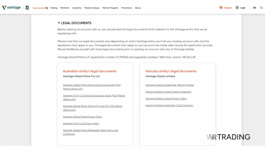 Vantage Markets Best ASIC Regulated Forex Broker