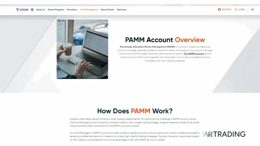 Vantage Markets Best PAMM Broker
