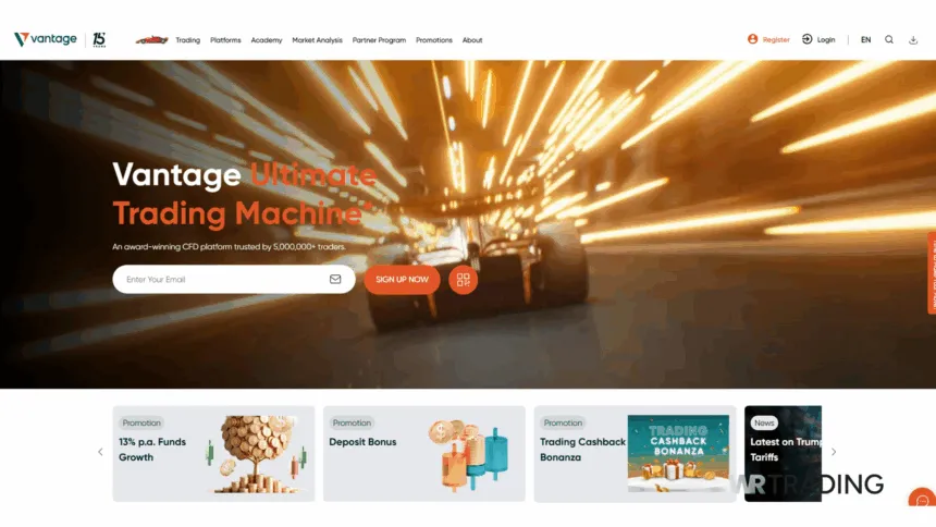 Vantage Markets Swing Trading Broker Platform