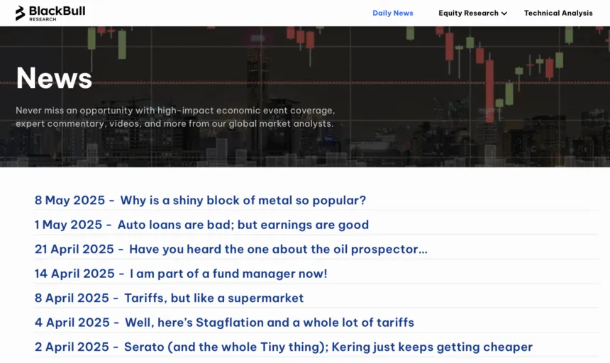 News Trading with BlackBull