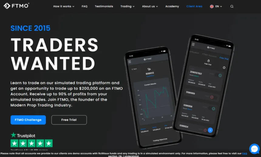 FTMO Homepage