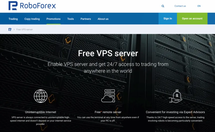 RoboForex Free VPS Broker
