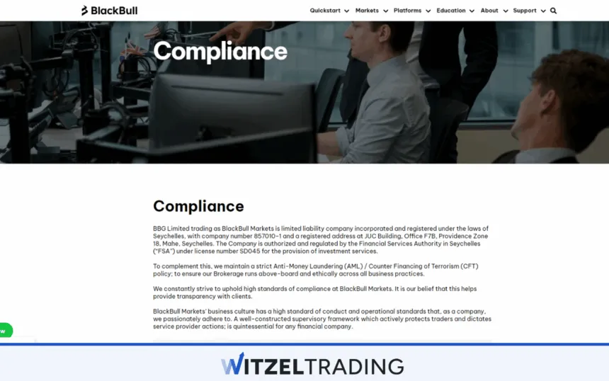 BlackBull Markets Compilance
