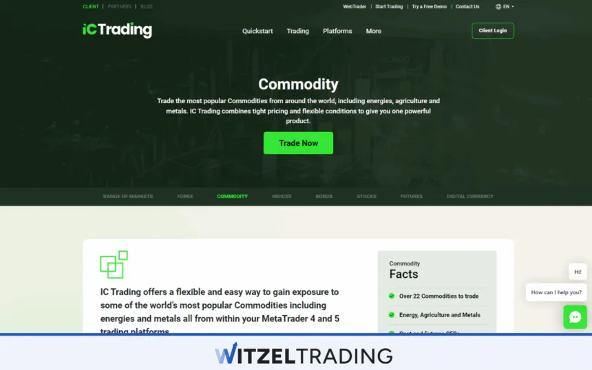 Commodity Trading on IC Trading