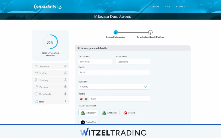 FP Markets Forex Demo Account Registration