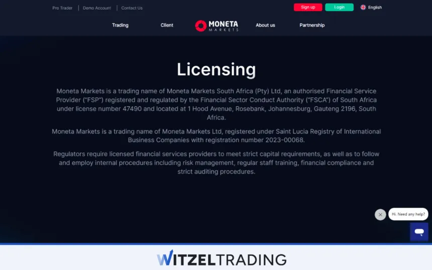 Moneta Markets - Regulation