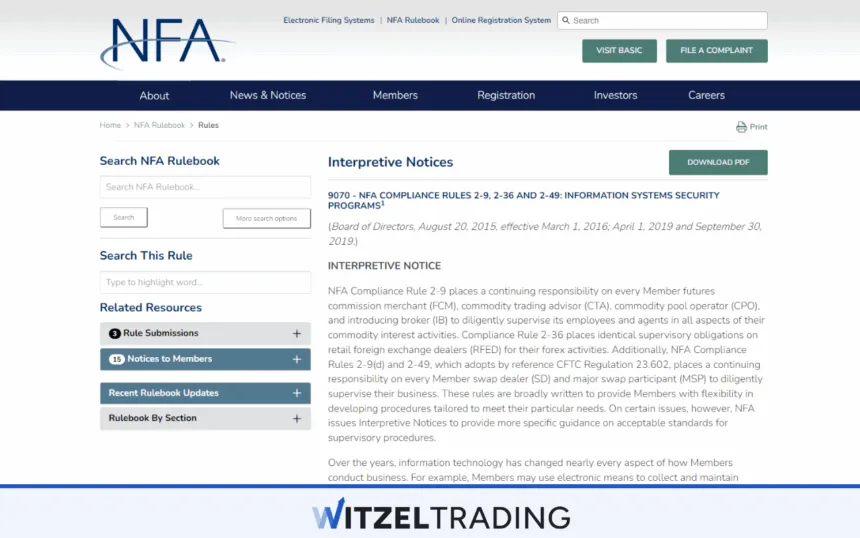 NFA - Interpretive Notices