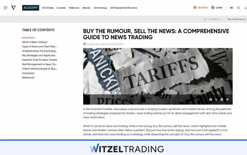 News Trading with Vantage Markets