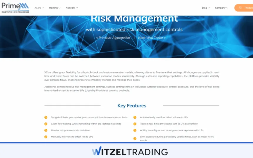 PrimeXM XCore Risk Management