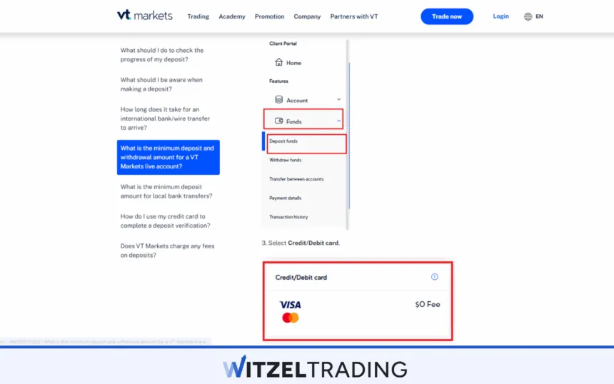 VT Markets Deposit with Credit Card