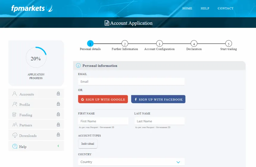 FP Markets registration