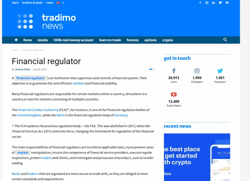 Regulation of Introducing Broker Tradimo