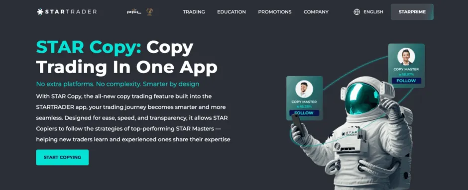 StarTrader STAR Copy Trading App for the best Expert Advisors (EAs)