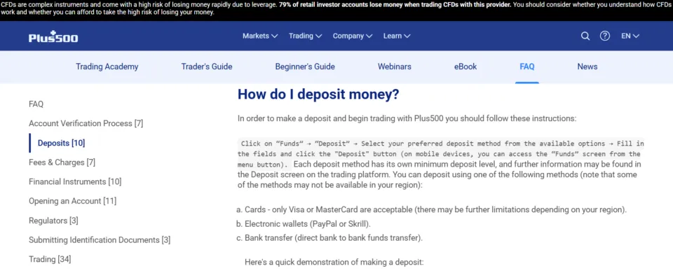 Plus500 PayPal Payment Method