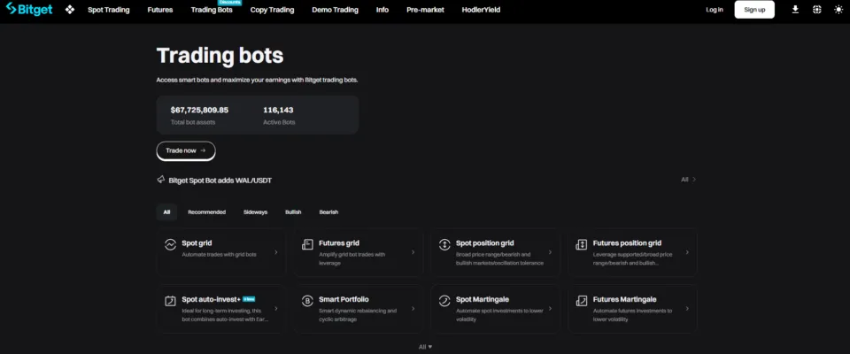Select Bitget Crypto Trading Bot