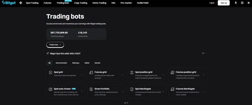 Select Bitget Crypto Trading Bot