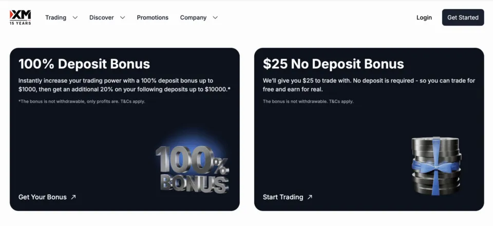 XM Broker offers multiple bonuses