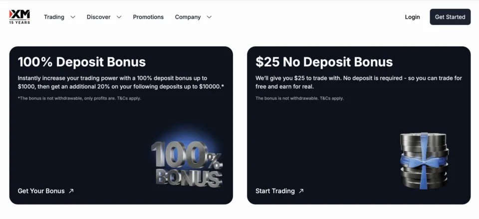 XM Broker offers multiple bonuses