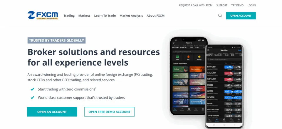 FXCM Forex Broker with Trading API