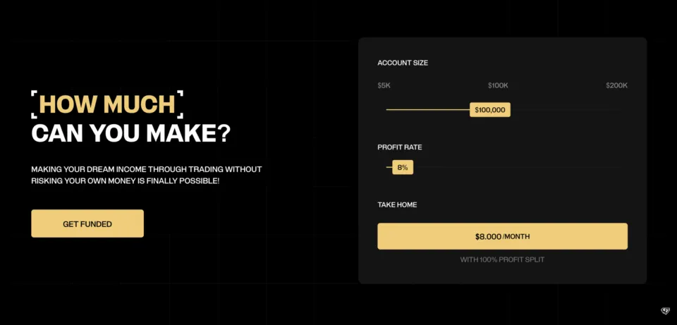 Goat Funded Trader - Possible Payout (Example)