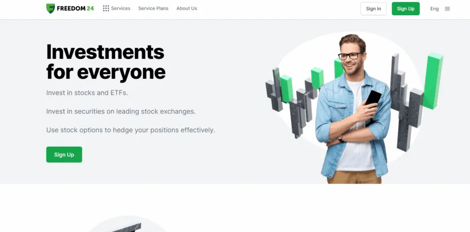 Freedom24 trading broker website