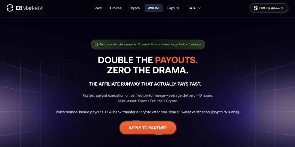 E8 Markets Affiliate Program