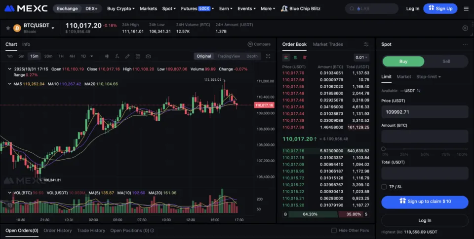 MEXC Crypto Trading Platform