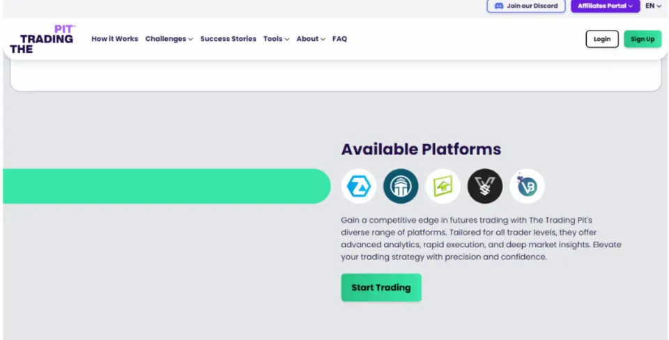 The Trading Pit Platforms