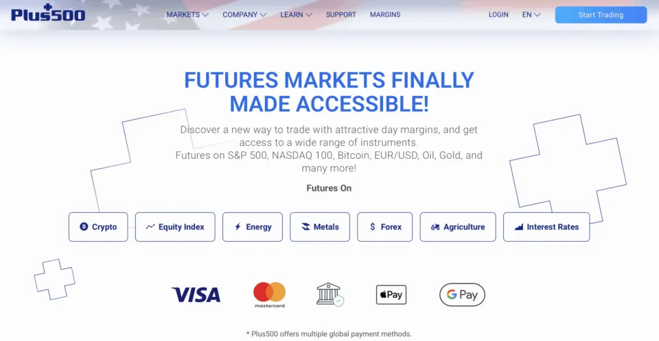 Plus500 US Futures Broker