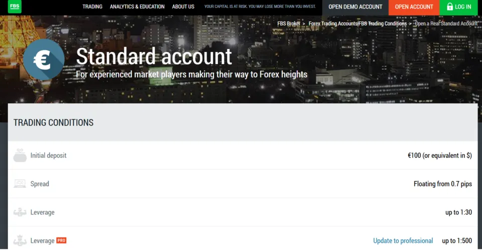 FBS Standard account