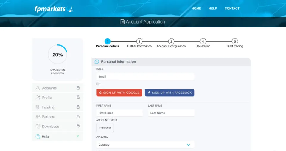 FP Markets Registration