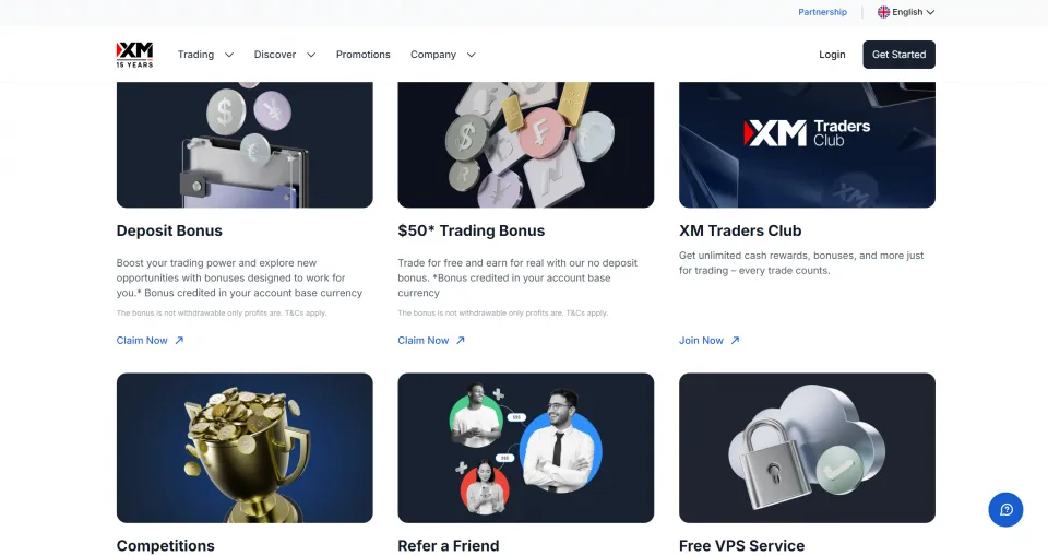 XM Promotion Bonus Reasons