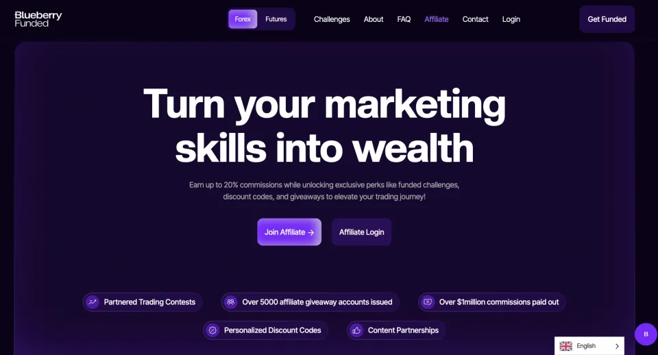 Blueberry Funded Affiliate Program