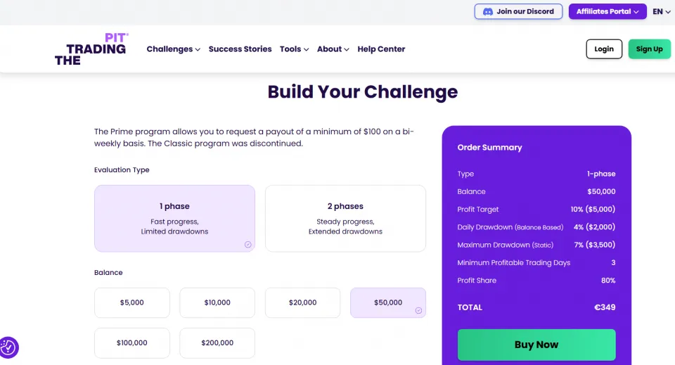 The Trading Pit 1-Step CFD Challenge
