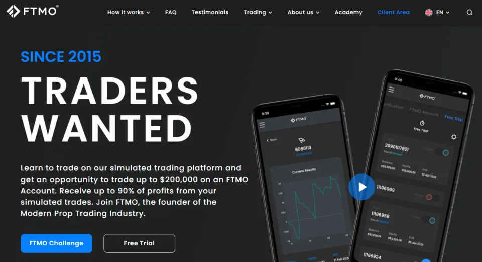 FTMO prop trading firm