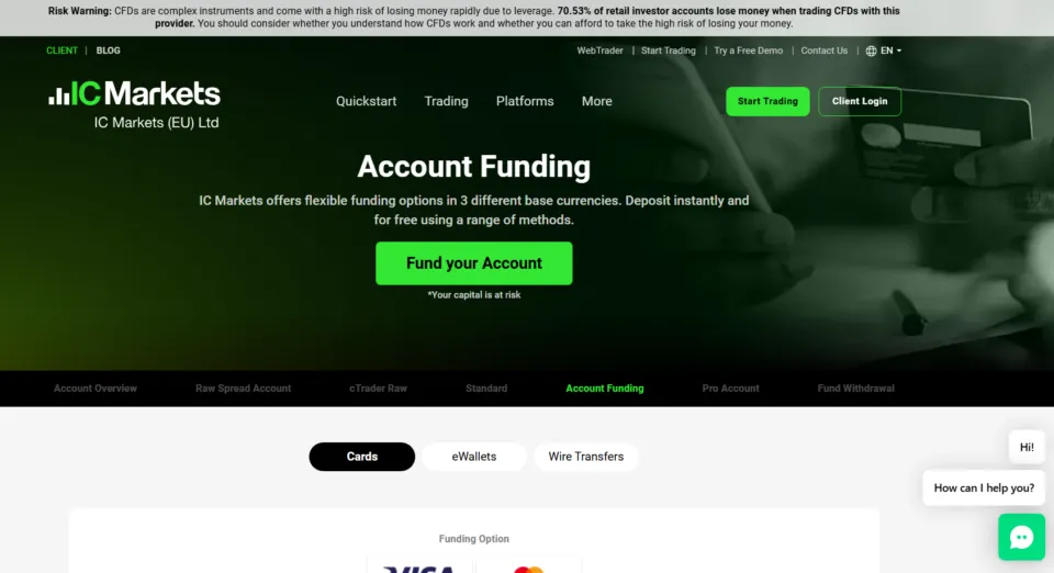 IC Markets PayPal Payment Method