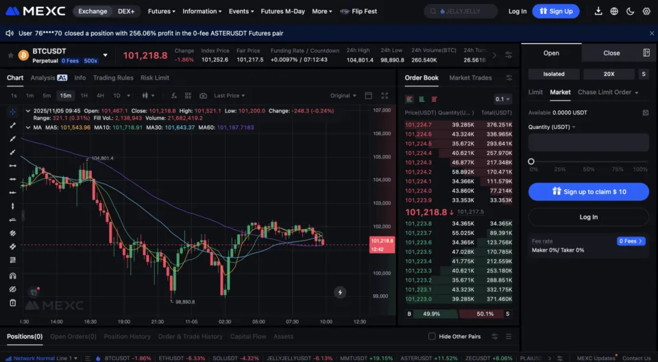 MEXC - No KYC Crypto Trading
