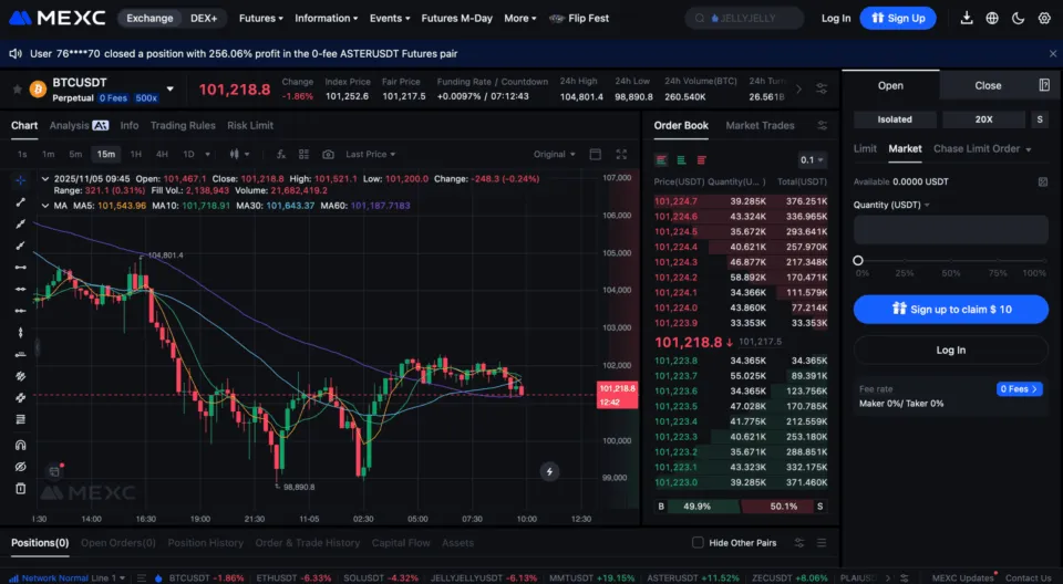 MEXC - No KYC Crypto Trading