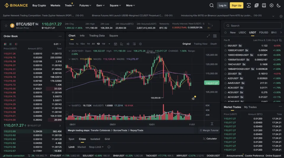 Binance Crypto Trading Platform