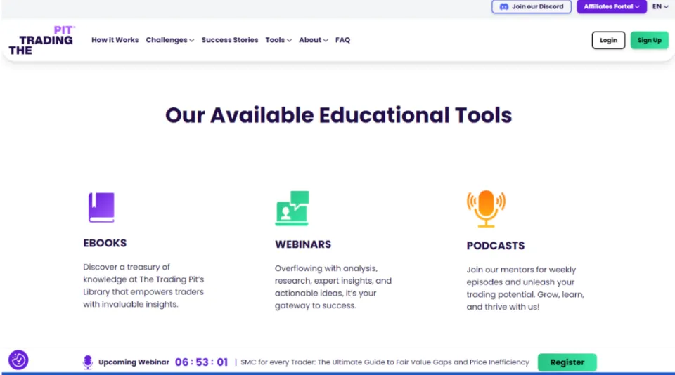 The Trading Pit Educational Tools