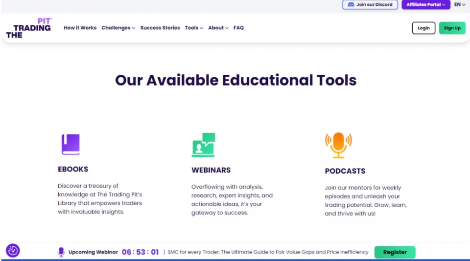 The Trading Pit Educational Tools