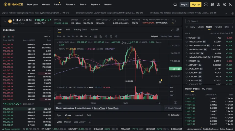 Binance Crypto Trading Platform
