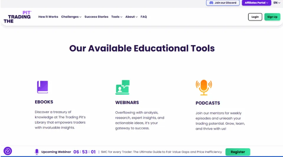 The Trading Pit Educational Tools