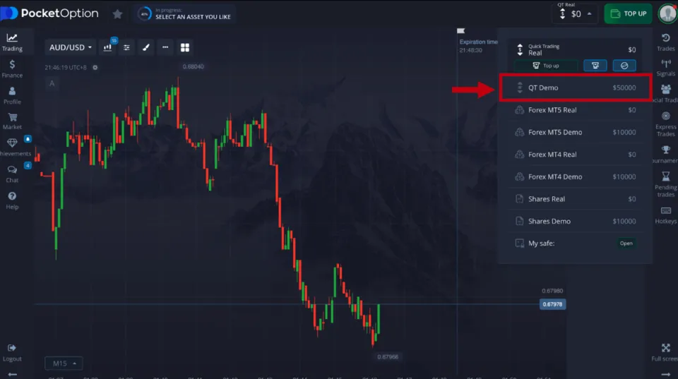 Pocket Option Demo Account for Binary Options Trading in India