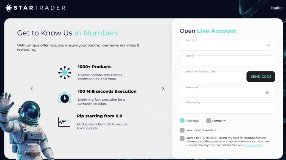 STARTRADER Account Opening